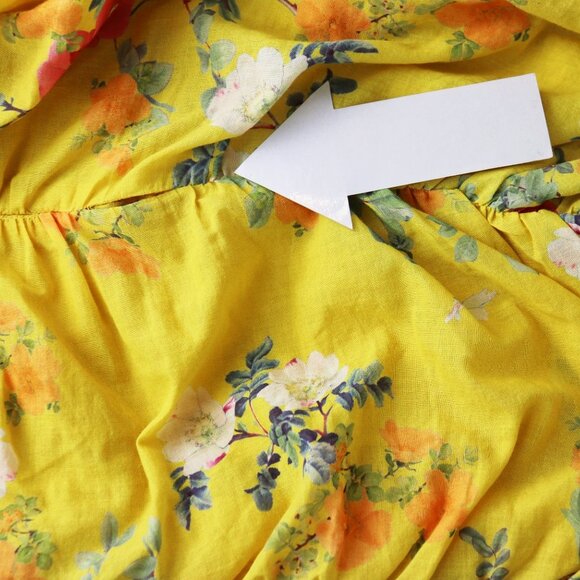 NEW Lovers + Friends Joss Dress Spring Bloom Floral Print Yellow Off Shoulder S - Picture 8 of 8
